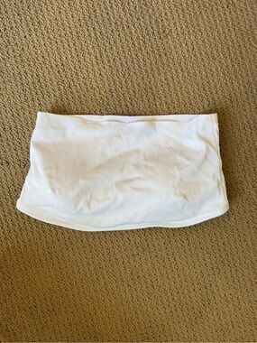 White Ribbed Bandeau swim top size xl